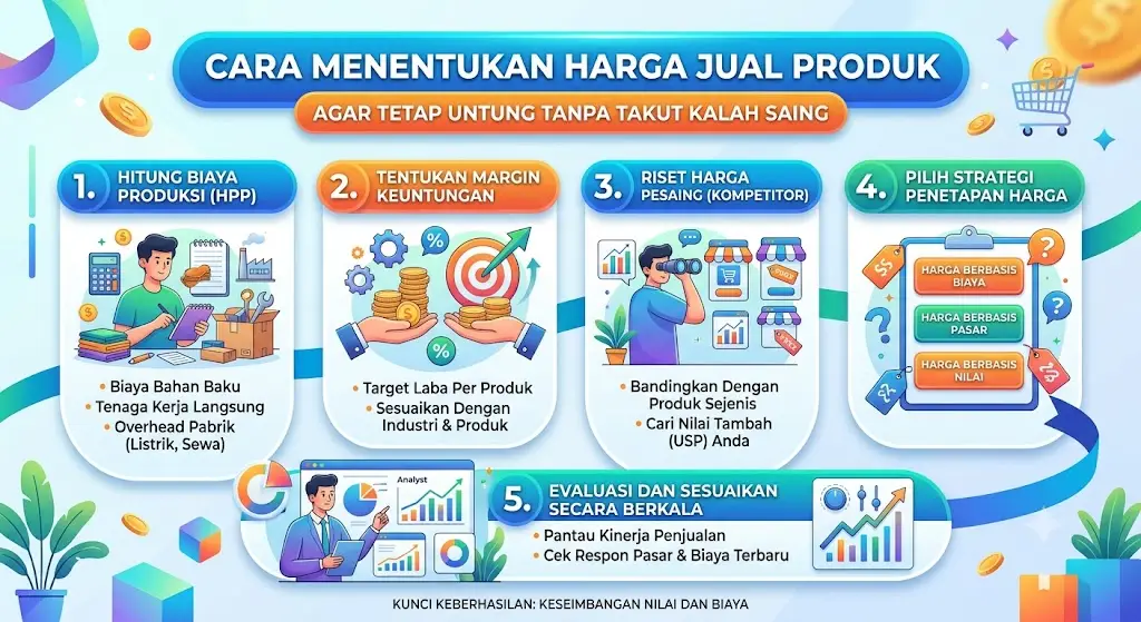 Cara Menentukan Harga Jual Produk Agar Tetap Untung Tanpa Takut Kalah Saing