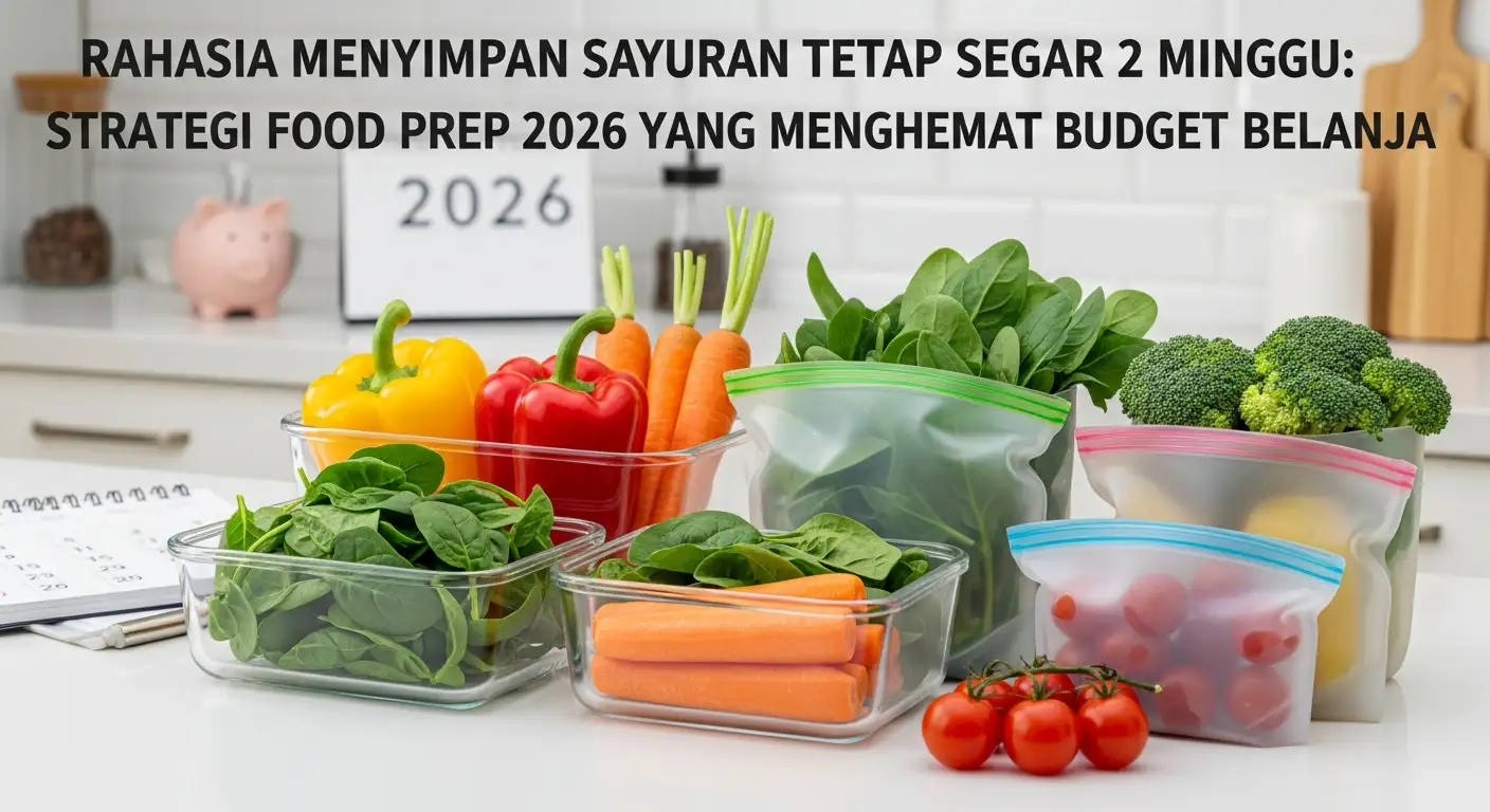 Rahasia Menyimpan Sayuran Tetap Segar 2 Minggu: Strategi Food Prep 2026 yang Menghemat Budget Belanja